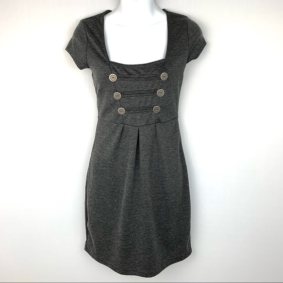Belle Du Jour Dresses & Skirts - 50% OFF Belle Du Jour Gray Mini Dress Buttons